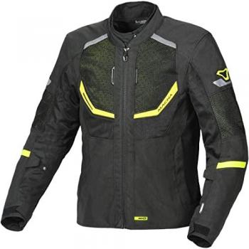 Veste textile de moto Macna Tondo imperméable Noir Jaune 3XL