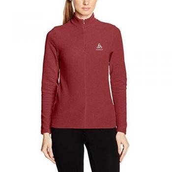 Odlo Pull-Over Femme Demi-Fermeture Éclair Roy XL Mesa Rose/Rumba Red/Stripes