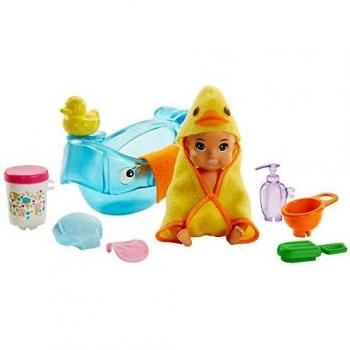 Barbie Skipper Baby-Sitter avec Bébé et Accessoires de Bain
