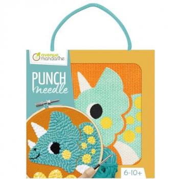 Punch needle dinosaure avec tambour et accessoires