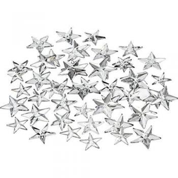 Strass 11 12 16 mm argenté en étoiles 360 pièces