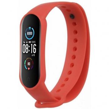 Bracelet Xiaomi Mi Band 5 en silicone rouge