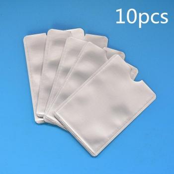 10pcs Silver RFID Protection Covers for Credit Cards