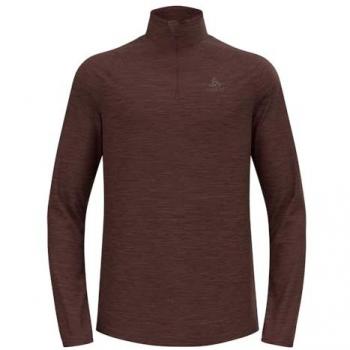 Odlo Run Easy Half Zip Long Sleeve Jersey Intense Brown L Men's Pullover
