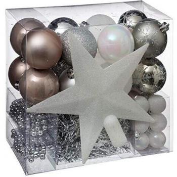 Féérie Lights décoration sapin Noël 44 pièces taupe argent gris