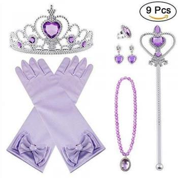 Costume da Principessa Viola con Bacchetta e Guanti