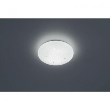IPERBRIKO Deckenleuchte, IP44 Schutzklasse, dimmbare LED, Achat-Optik, 27 cm Durchmesser, weiß – Trio-Bele