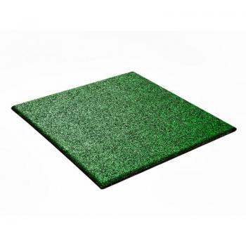 Plaquette amortissante 50 × 50 cm – caoutchouc vert foncé (1 pièce)