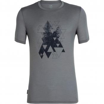 Kältebrecher Herren Tech Lite SS Crewe Evergreen Geo T-Shirt Timberwolf, M