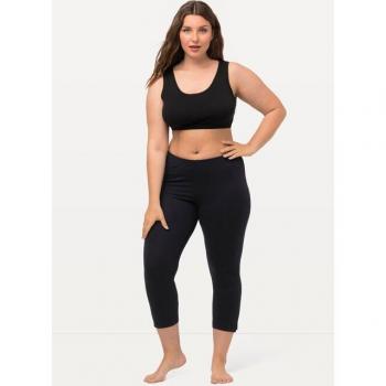 Caprihose für Damen in großen Größen, blau, Baumwolle, Ulla Popken