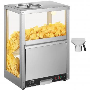 Hot Chip Display 80L – Vitrine Chauffante en Acier Inoxydable