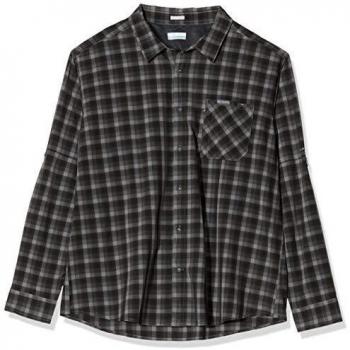 Columbia Triple Canyon T-shirt à Manches Longues Homme – Gris Mini Tonal Plaid