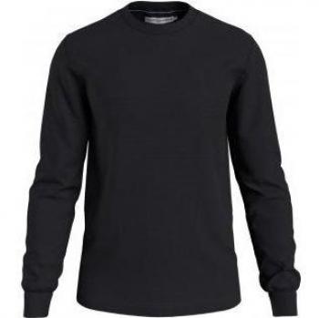 Sweatshirt noir Calvin Klein Jeans Badge Waffle