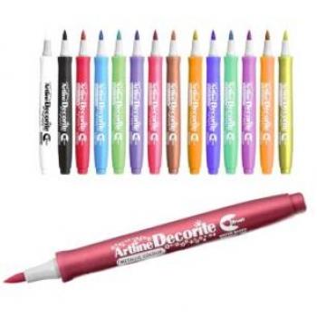 ARTLINE Decorite Brush röd metallic marker