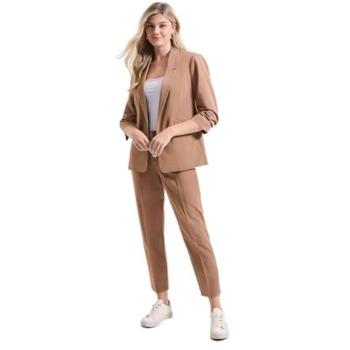 Dorothy Perkins Mocha Ruched Sleeve Blazer, Size 14