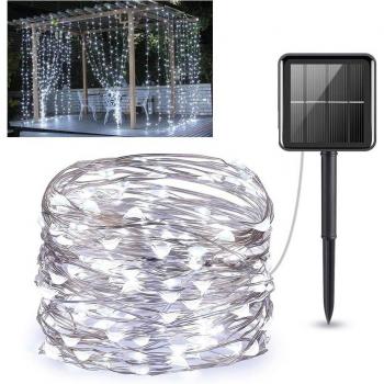 Waterproof Solar Fairy Lights String with 100/200 LEDs for Parties