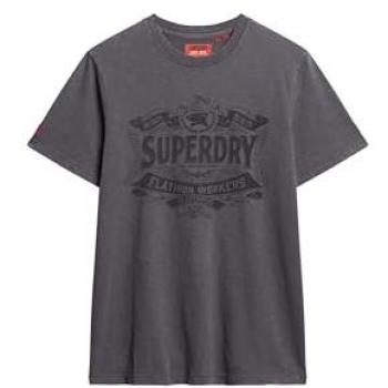 T-shirt Homme Superdry Gris Workwear Script Taille L