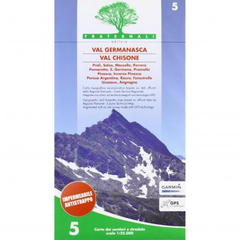 Carta n. 5. Val Germanasca val Chisone. Carta dei sentieri e stradale 1:25.000