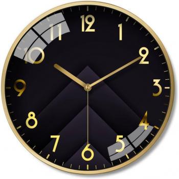 Nordic Style Black Metal Wall Clock