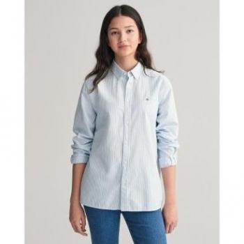 Camicia a Maniche Lunghe Gant Capri Blue 93078 (Bambini 10‑12)