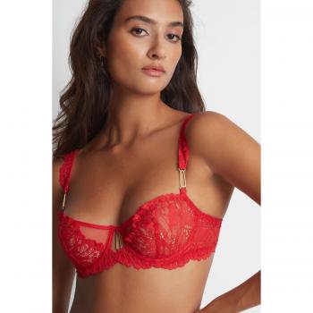 Aubade Flowermania Half Cup Bra Red 36E Polyamide