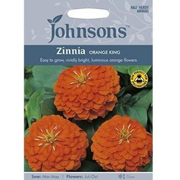 Orange Bloom Zinnia – Johnsons 23843 Garden Seed