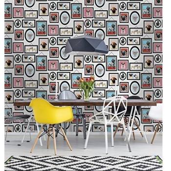 Holden Decor 11360 Tapete mit Mops-Motiv