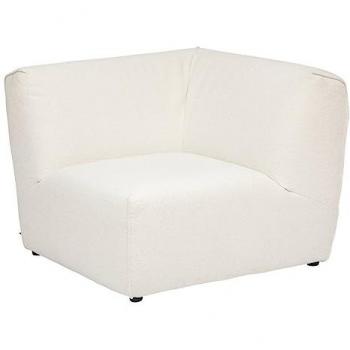 Module d'angle Kiona en bouclette 99 cm – blanc
