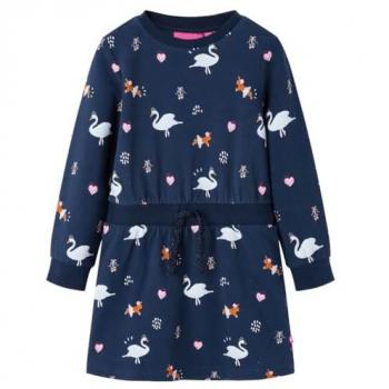 VidaXL Kinderkleid in Marineblau mit langen Ärmeln 140