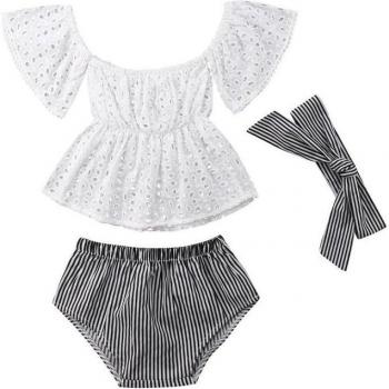 Bebé Brillante: Outfit con hombros descubiertos
