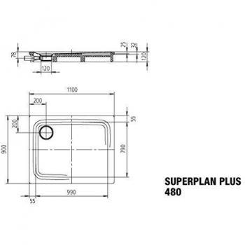 Superplan Plus 480-2 (Blanc Alpin Mat) – 90x110 cm avec support en polystyrène