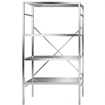 Scaffale in acciaio inox a innesto