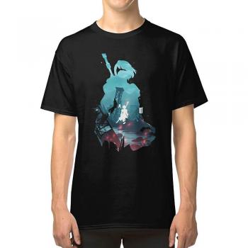 T-shirt 2B waifu noir M Nier Automata RockShark