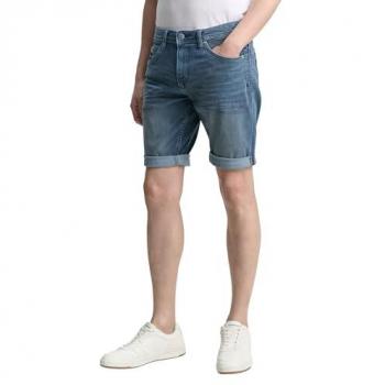 TOM TAILOR Herren Shorts TTJOSH Regular, Stretchjeans, blau