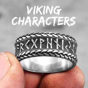 Anillo de acero inoxidable estilo vikingo para motorista