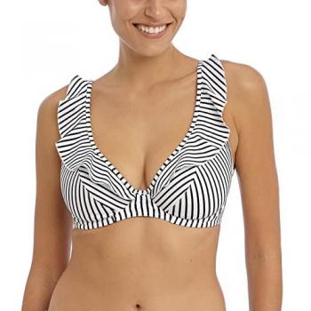 Top de Bikini Jewel Cove Rayas y Volantes