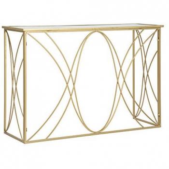 Mauroferretti – Console en métal doré Exy 120 × 40 × 80 cm