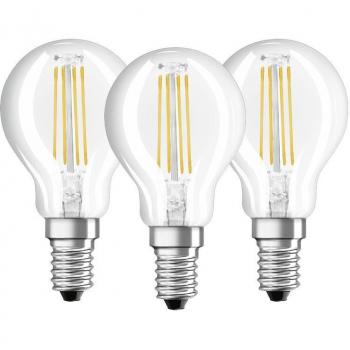 OSRAM LED Classic P E14 4.5W Warm White 2700K Pack of 3