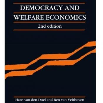 Hans Van den Doel Democracy And Welfare Economics, 2nd Edition