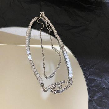 Echtes 14k Gold Nette Bär Halskette mit Glanz Zirkon für Hochzeiten