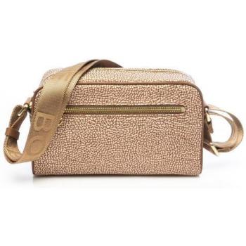 Female Beige Borbonese Small Zipped Crossbody