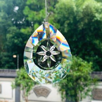 Adorno navideño colgante de cristal