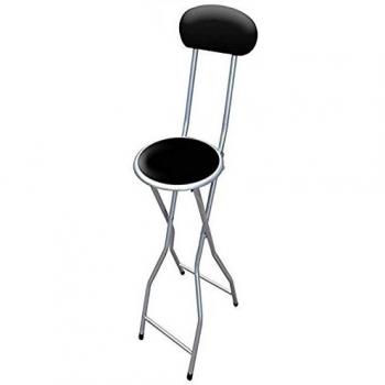 Black Portable Bar Seat – Folding, Kitchen & Office