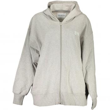 Calvin Klein Gray Hooded Sweatshirt with Logo