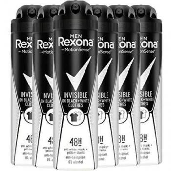 Rexona Men MotionSense Deo Spray Invisible on Black + White Clothes 150 ml 6 Stück