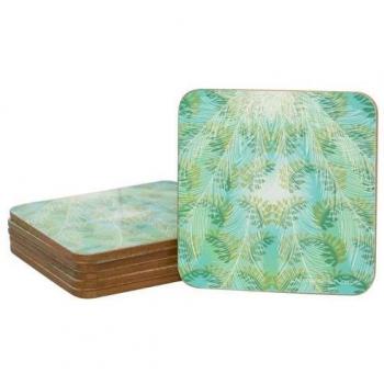 Lyrebird Design Coaster Set 6-Pack