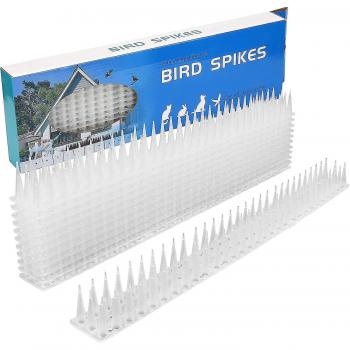 Protection Pigeons 5 mètres, 3 Rangs en Plastique pour Balcon, Clôtures et Toit