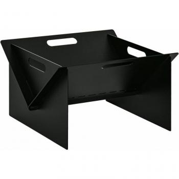 Braciere Portatile in Acciaio con Maniglie 50x45x30cm