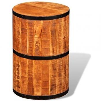 Sgabello da Bar in Legno di Mango Grezzo Vidaxl Marrone