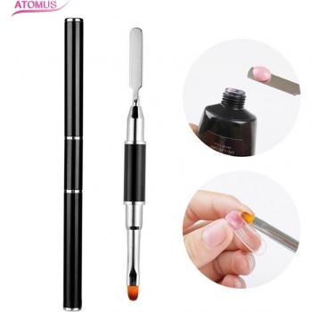 Pluma de manicura y maquillaje de acero